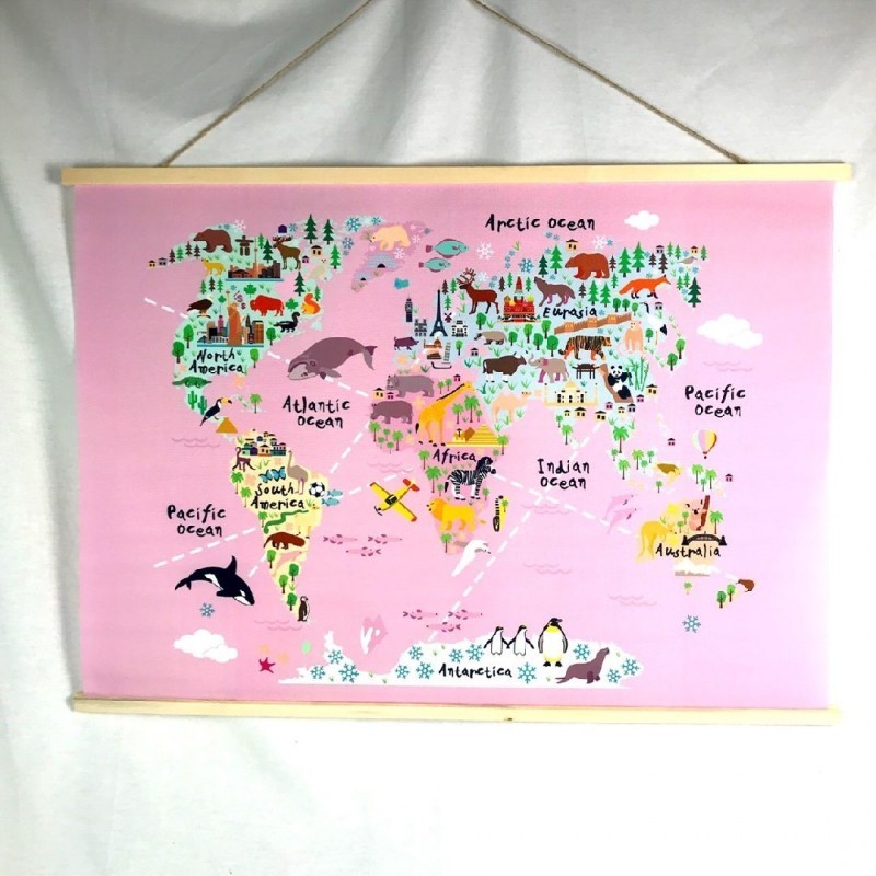 Dekoratiivne maailmakaart lastele