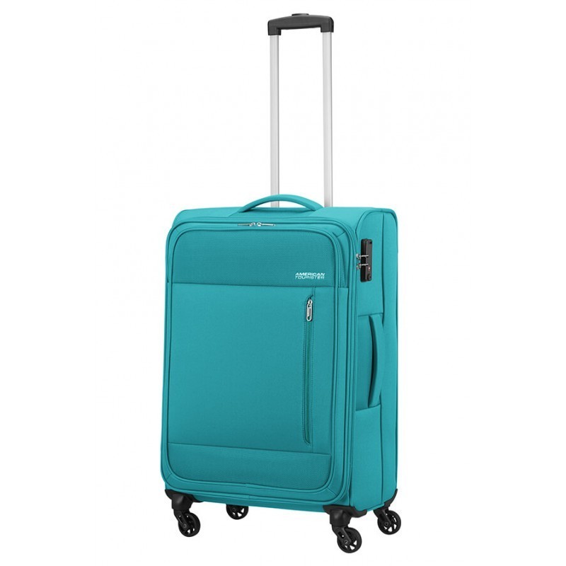 Keskmise suurusega kohvrid American Tourister Heat Wave V aqua-blue