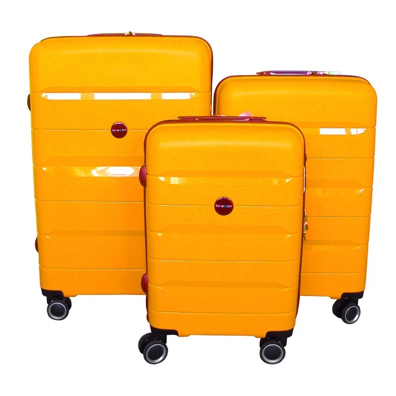 Keskmise suurusega kohvrid Gravitt PP10-V Yellow