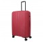 Didelis plastikinis lagaminas Travelite Air Stripe D Raudonas