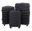 Vidutinis plastikinis lagaminas Gravitt 117 V Juodas