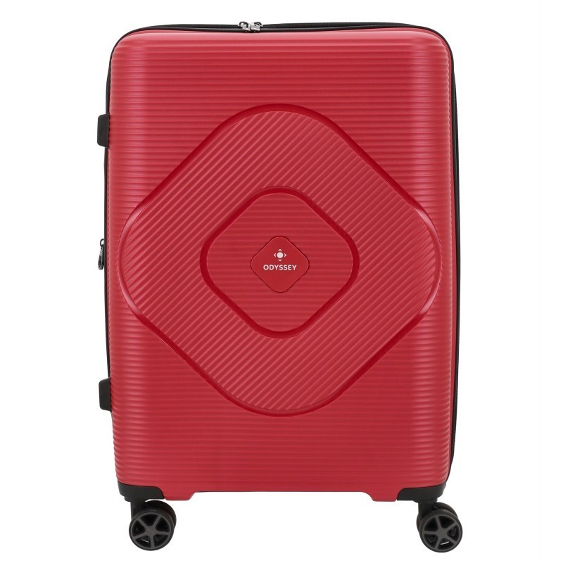 Keskmise suurusega kohver Odyssey Troy V Raspberry red polüpropüleenist