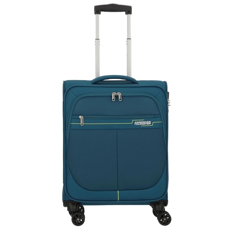Väike riidest kohver American Tourister Deep Dive M Teal-Lime