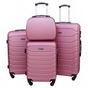 Keskmise suurusega kohver Gravitt 1131V Silver-Pink