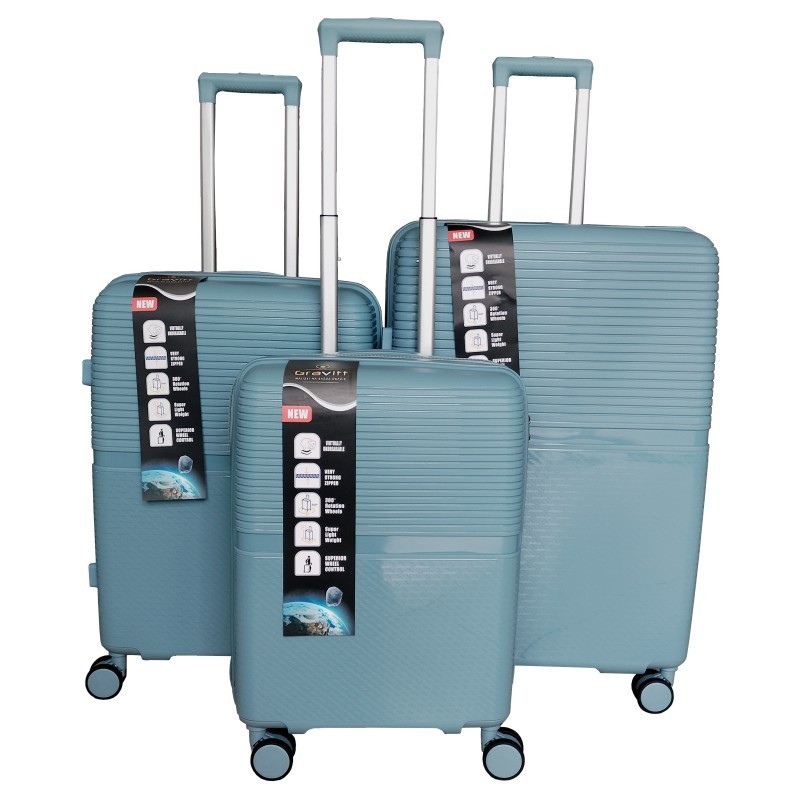 Keskmise suurusega kohvrid Gravitt GR088-V grey-blue