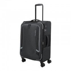 Vidutinis medžiaginis lagaminas Travelite Corsiica V Juodas