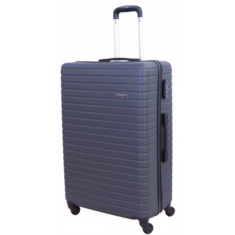 Didelis plastikinis lagaminas Gravitt 8038 D Mėlynas (Navy blue)